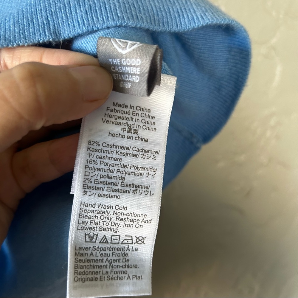 J. Crew Cashmere Blend Knit Blue Top - Picture 5 of 7